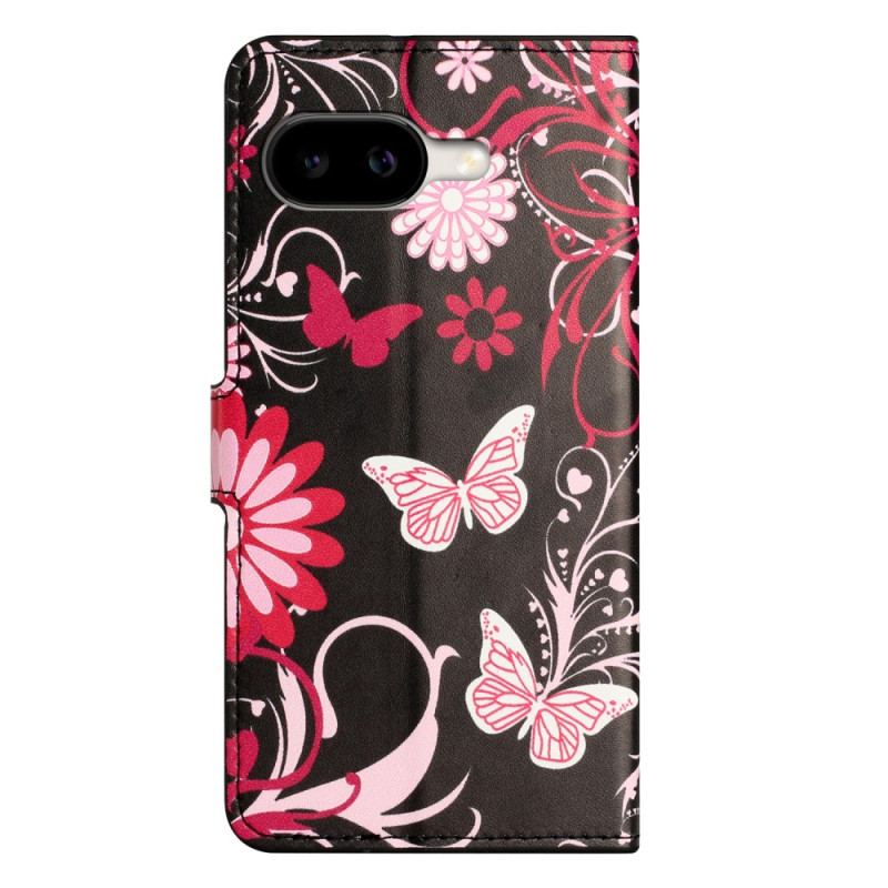 Housse Google Pixel 10A Papillons sur Fond Noir