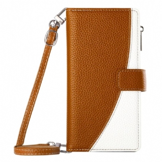 Housse Google Pixel 10A Portefeuille Bicolore avec Sangles