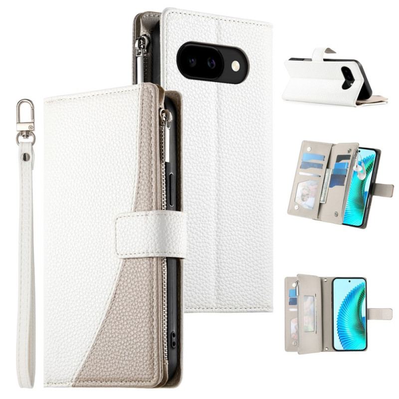 Housse Google Pixel 10A Portefeuille Bicolore avec Sangles