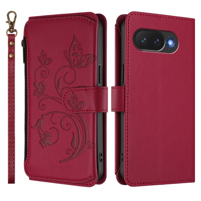 Housse Google Pixel 10A Portefeuille Design Floral