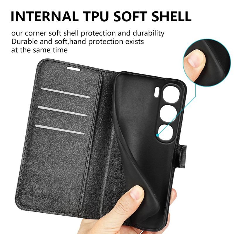 Housse Vivo V40 Lite 5G Simili Cuir Litchi