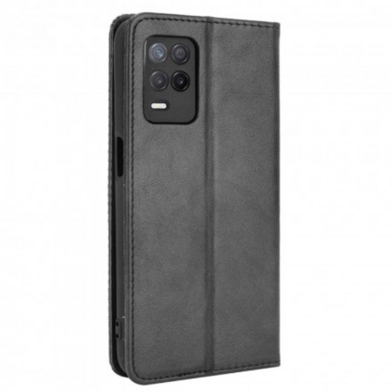 Flip Cover Realme 8 5G Effet Cuir Vintage Stylisé