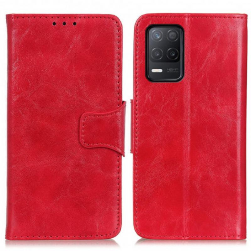 Housse Realme 8 5G Cuir Fendu Fermoir Réversible