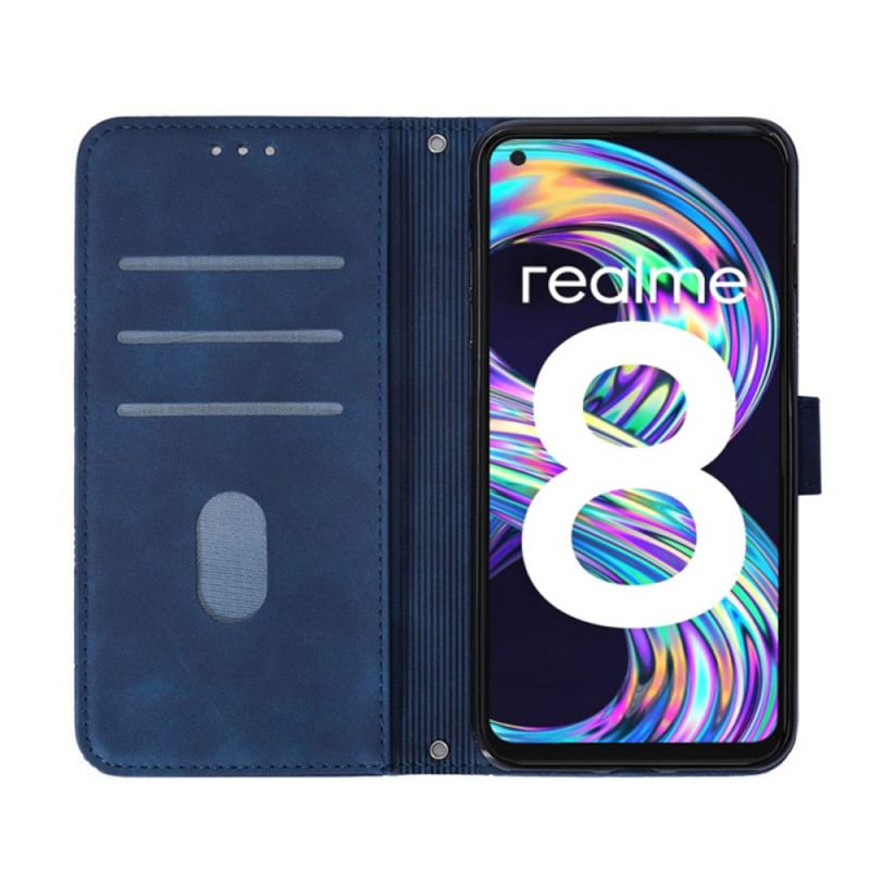 Housse Realme 8 5G Effet Cuir avec Bandoulière