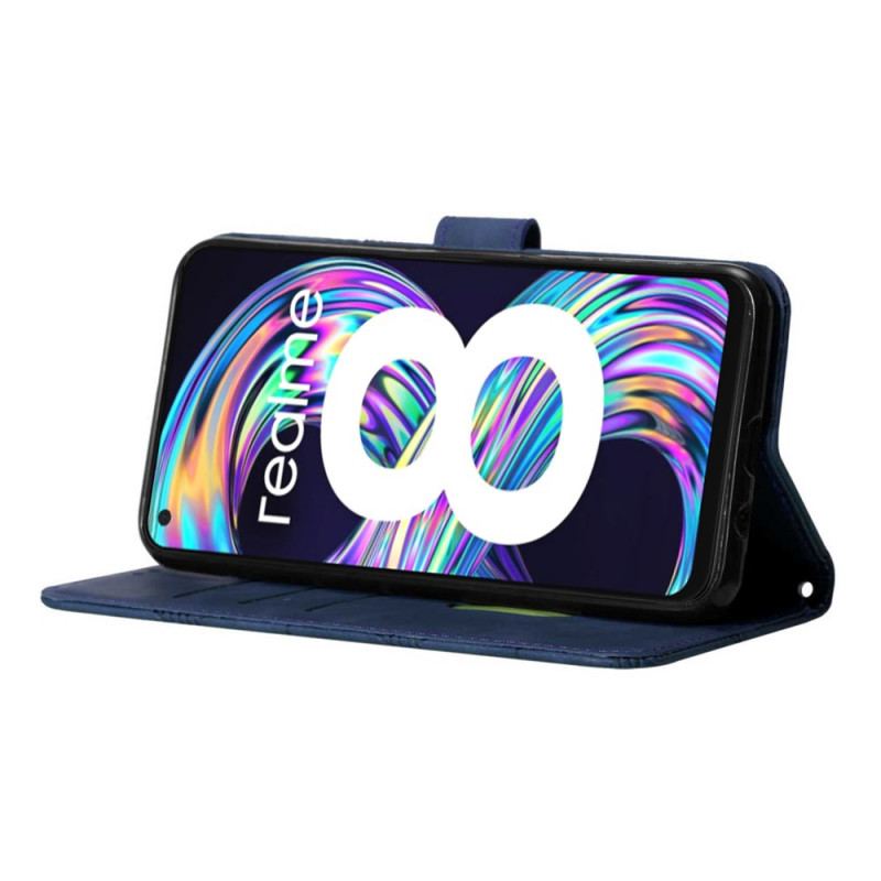 Housse Realme 8 5G Effet Cuir avec Bandoulière