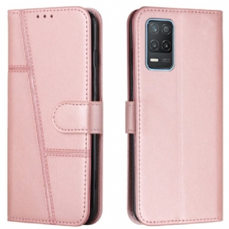Housse Realme 8 5G Effet Cuir Géo à Lanière