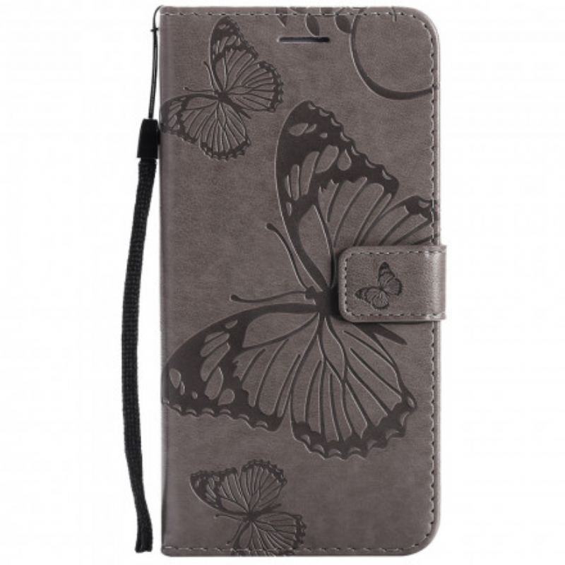 Housse Realme 8 5G Papillons et Rabat Oblique