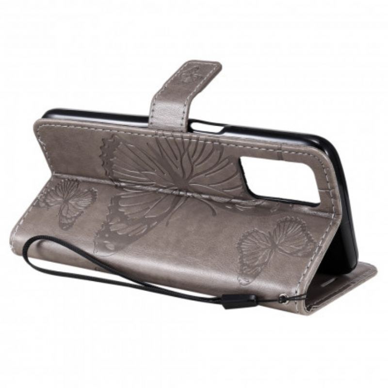 Housse Realme 8 5G Papillons et Rabat Oblique