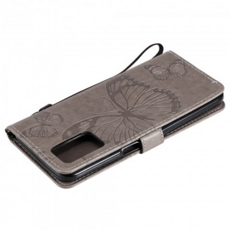 Housse Realme 8 5G Papillons et Rabat Oblique