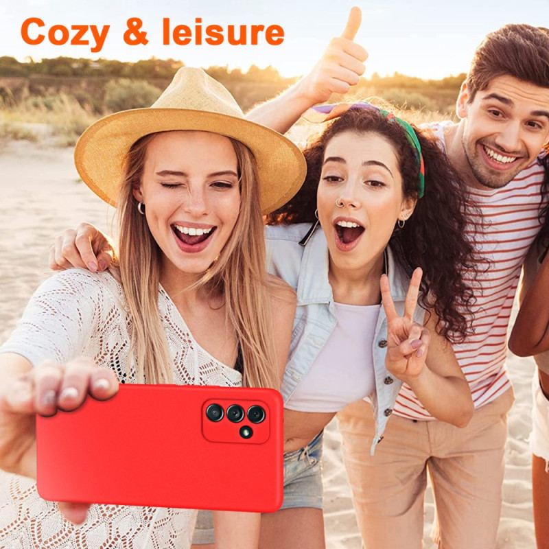 Coque Samsung Galaxy A34 5G Silicone Liquide et Microfibres