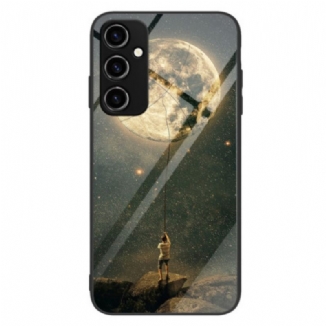 Coque Samsung Galaxy A34 5G Verre Trempé l'Homme à la Lune