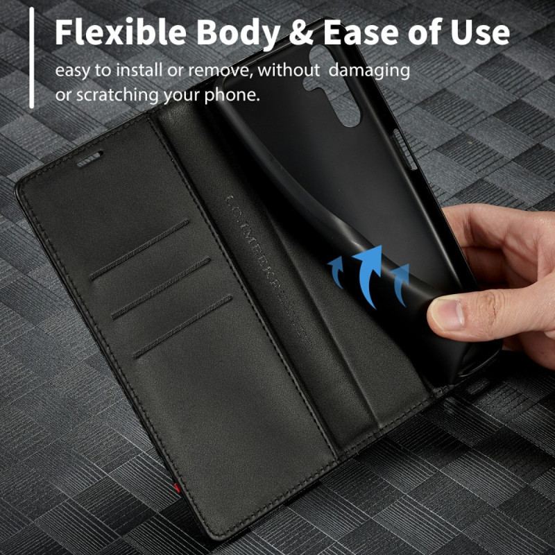 Flip Cover Samsung Galaxy A34 5G Fibre Carbone LC.IMEEKE