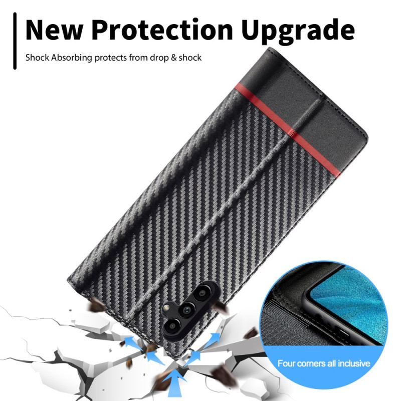 Flip Cover Samsung Galaxy A34 5G Fibre Carbone LC.IMEEKE