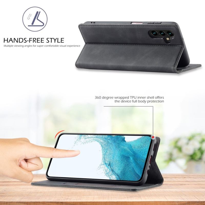 Flip Cover Samsung Galaxy A34 5G LC.IMEEKE Effet Cuir