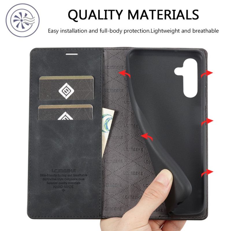 Flip Cover Samsung Galaxy A34 5G LC.IMEEKE Effet Cuir