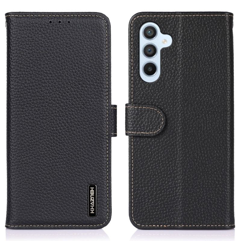 Housse Samsung Galaxy A34 5G Cuir Litchi KHAZNEH