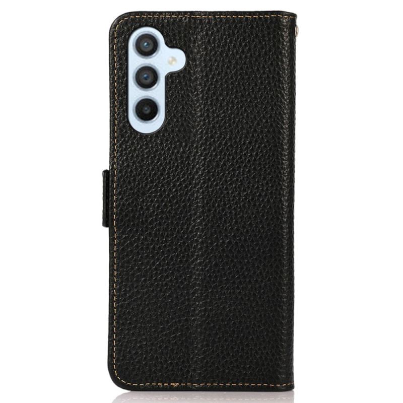 Housse Samsung Galaxy A34 5G Cuir Litchi KHAZNEH RFID