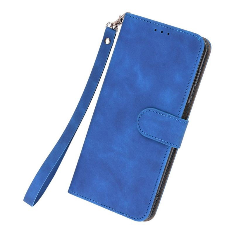 Housse Samsung Galaxy A34 5G Effet Cuir Rétro à Lanière