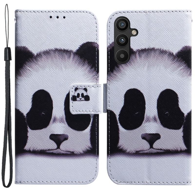 Housse Samsung Galaxy A34 5G Fleur Vintage à Lanière