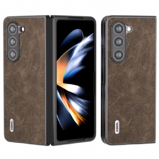 Coque Samsung Galaxy Z Fold 5 Simili Cuir Litchi ABEEL
