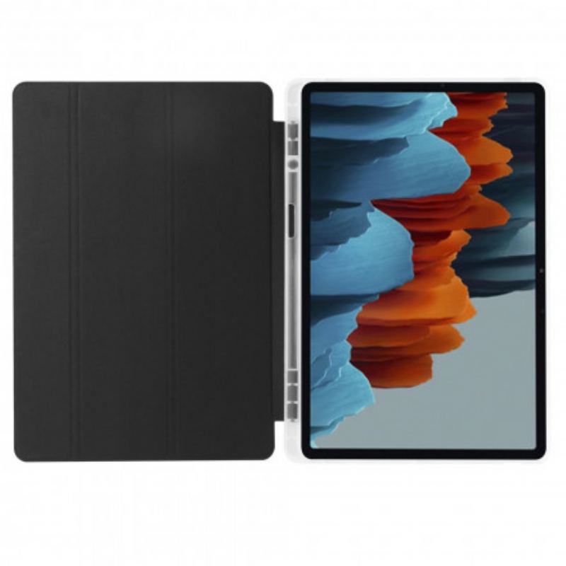 Smart Case Samsung Galaxy Tab S8 Plus / S7 Plus Silicone et Simili Cuir