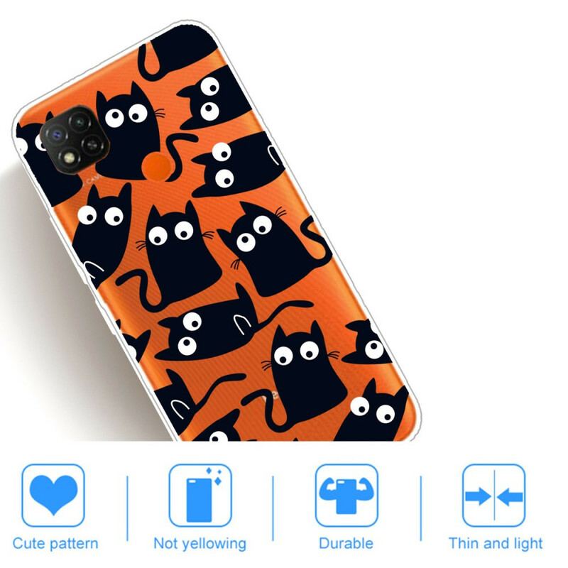 Coque Xaiomi Redmi 9C Souris Noires