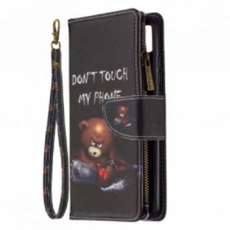 Housse Xiaomi Redmi 9C Poche Zippée Ours
