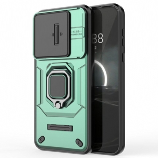 Coque Huawei Pura 70 Ring Résistante avec Protection Lentille Coulissante