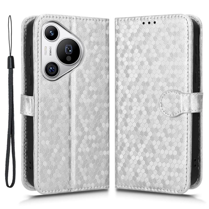 Housse Huawei Pura 70 Points Brillants à Lanière