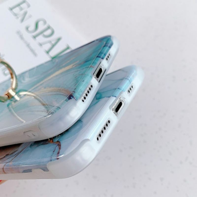 Coque iPhone 11 Pro Max Style Marbre Anneau-Support
