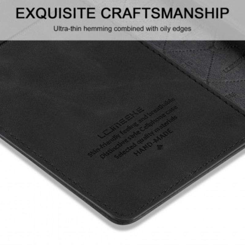 Flip Cover iPhone 11 Pro Max LC.IMEEKE Effet Cuir