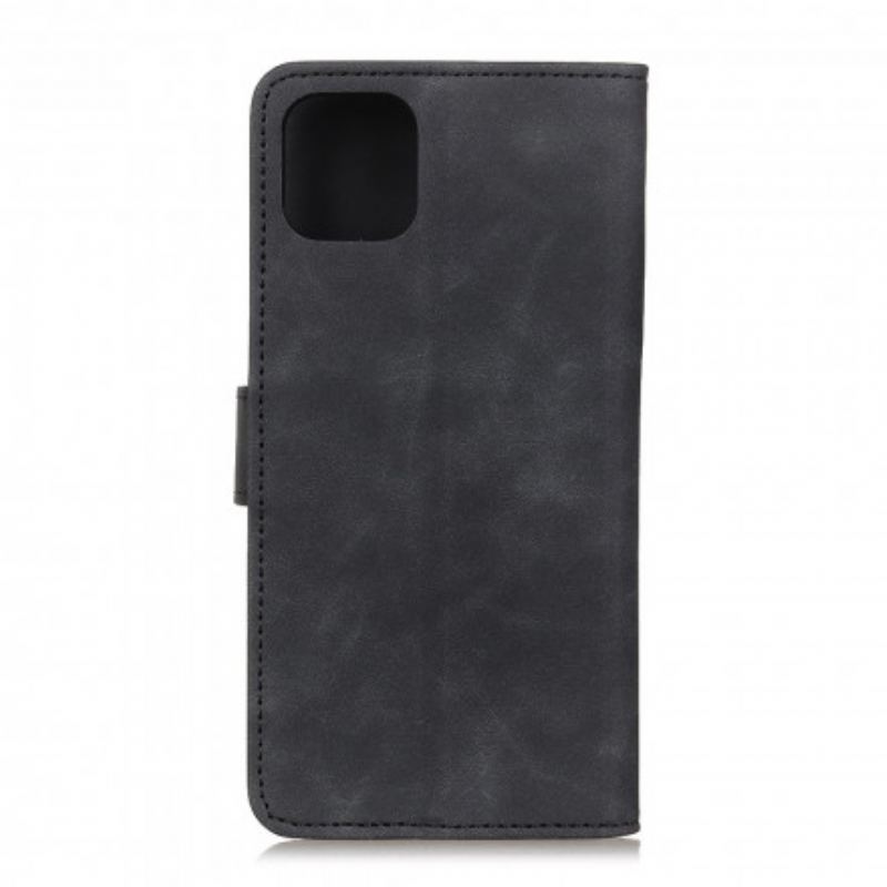 Housse iPhone 11 Pro Max Effet Cuir Vintage KHAZNEH