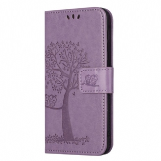 Housse Moto G73 5G Arbre aux Hiboux
