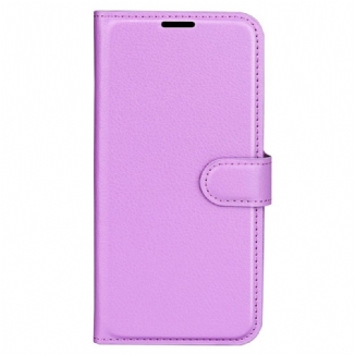 Housse Moto G73 5G Classique Effet Cuir Litchi