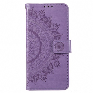 Housse Moto G73 5G Mandala Soleil
