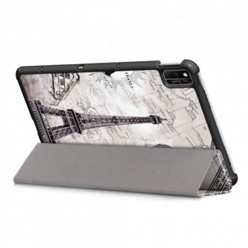 Smart Case Huawei MatePad New Renforcée Tour Eiffel Rétro
