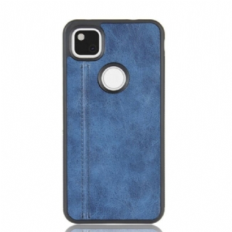 Coque Google Pixel 4a Effet Cuir Couture