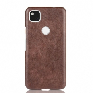 Coque Google Pixel 4a Effet Cuir Litchi Performance