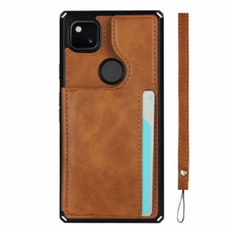 Coque Google Pixel 4a  Porte-Cartes Support et Lanière