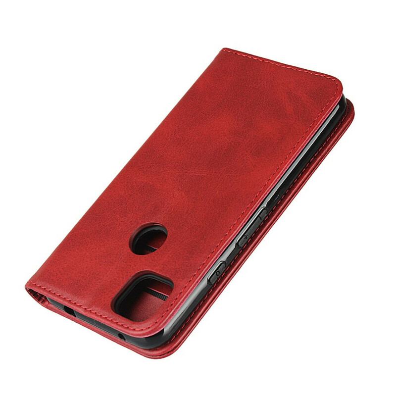 Flip Cover Google Pixel 4a Premium Simili Cuir Coutures