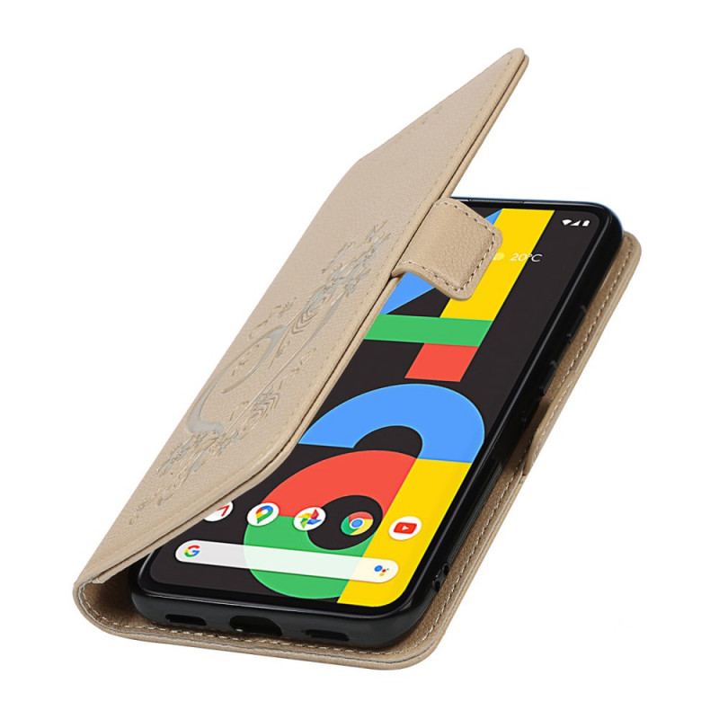 Housse Google Pixel 4a Coeur à Lanière
