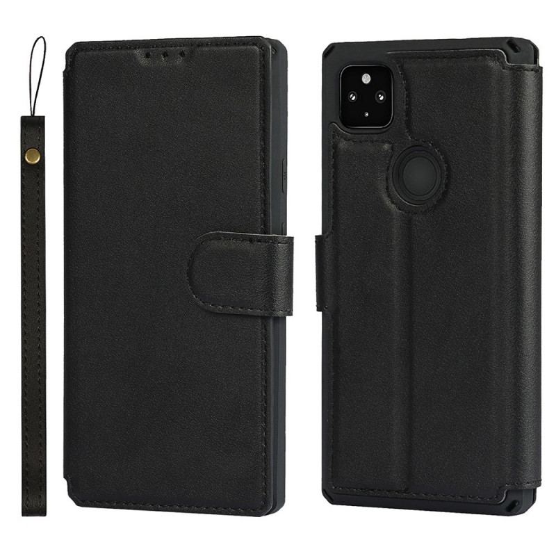 Housse Google Pixel 4a Simili Cuir à Lanière