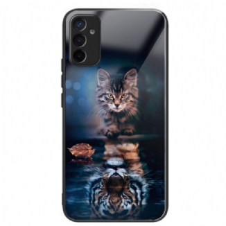 Coque Samsung Galaxy M13 Verre Trempé Chat