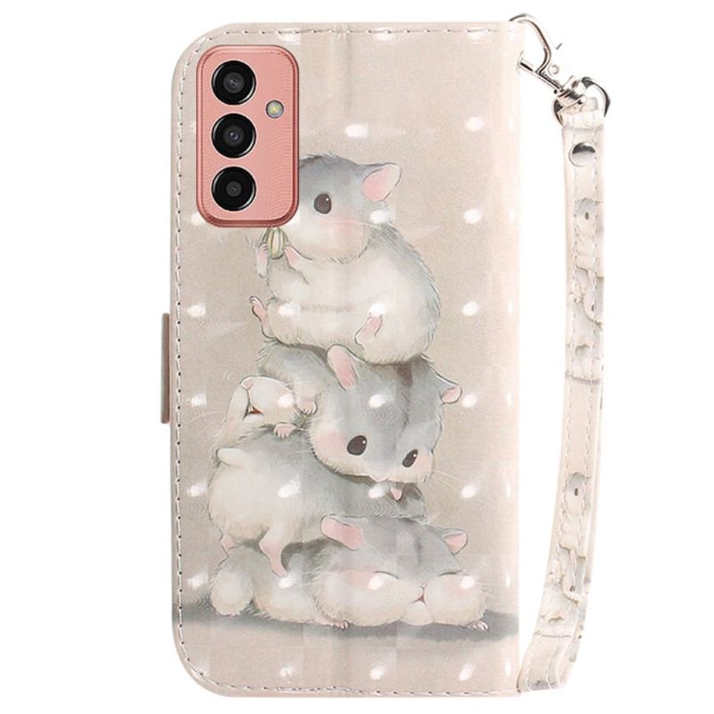 Housse Samsung Galaxy M13 Hamsters avec Lanière