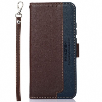 Housse Samsung Galaxy M13 Style Litchi RFID KHAZNEH