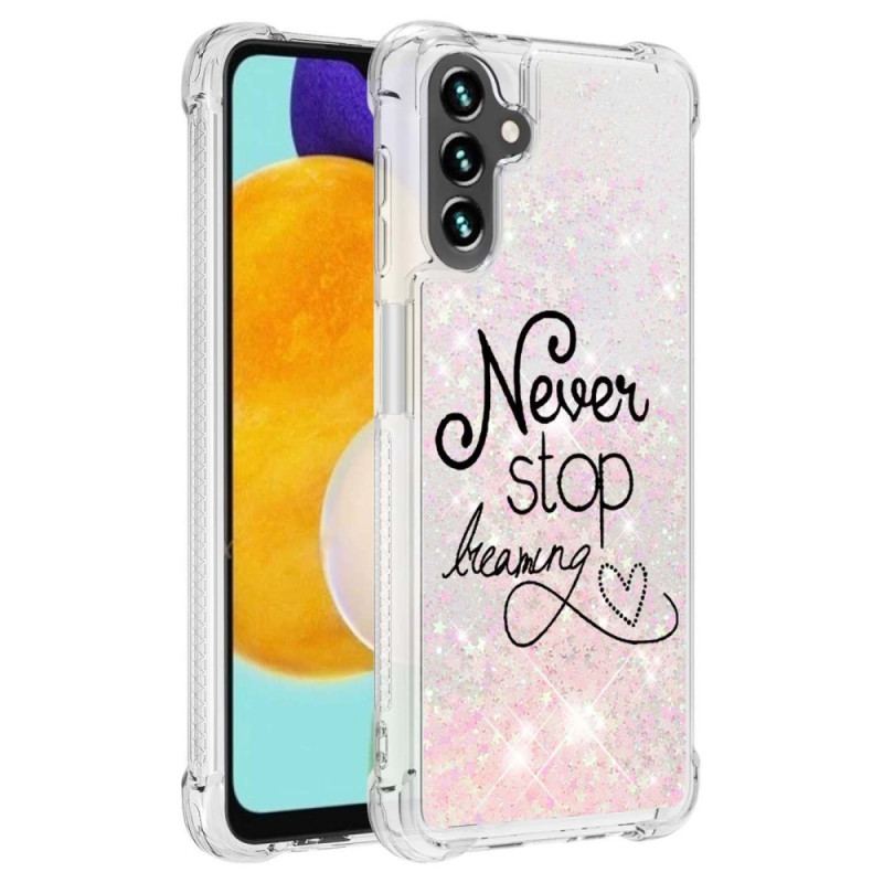 Coque Samsung Galaxy A54 5G Paillettes Never Stop
