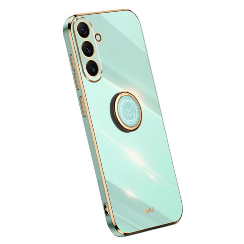 Coque Samsung Galaxy A54 5G Rebords Dorés avec Anneau-Support