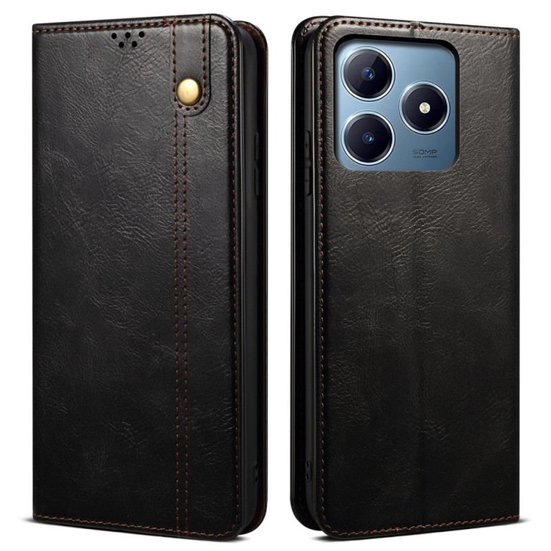 Flip Cover Realme Note 60X / C63 / C61 Simili Cuir Ciré