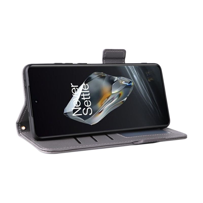 Housse OnePlus 12 5G Double Fermoir et Lanière