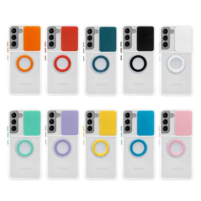 Coque Samsung Galaxy S22 Plus 5G Anneau-Support et Protège-Lentilles